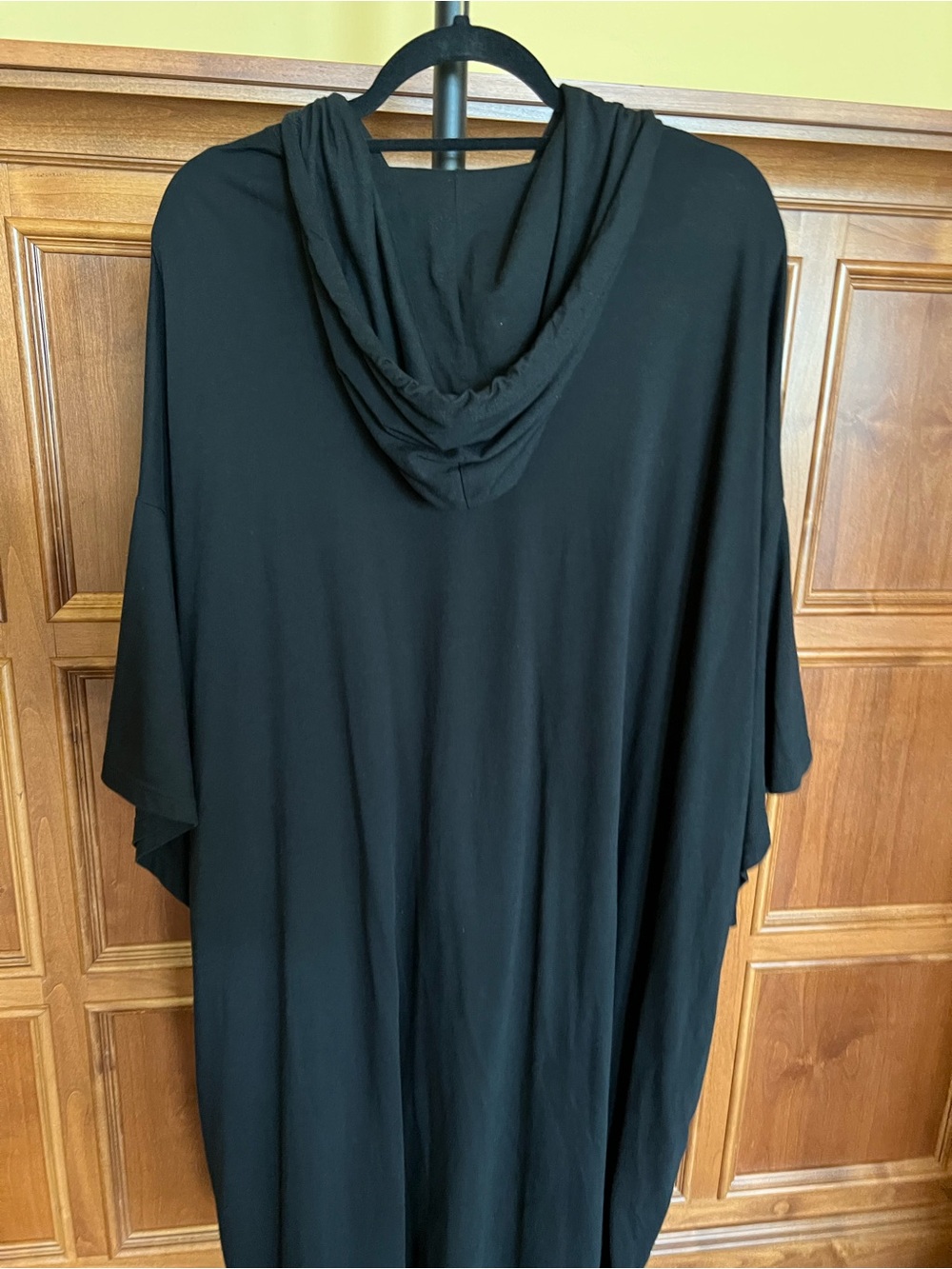 Yohji Yamamoto Jersey Jumbo Shirt with Hood Splash Pattern Black Size 3 (M/L) - Picture 9 of 16